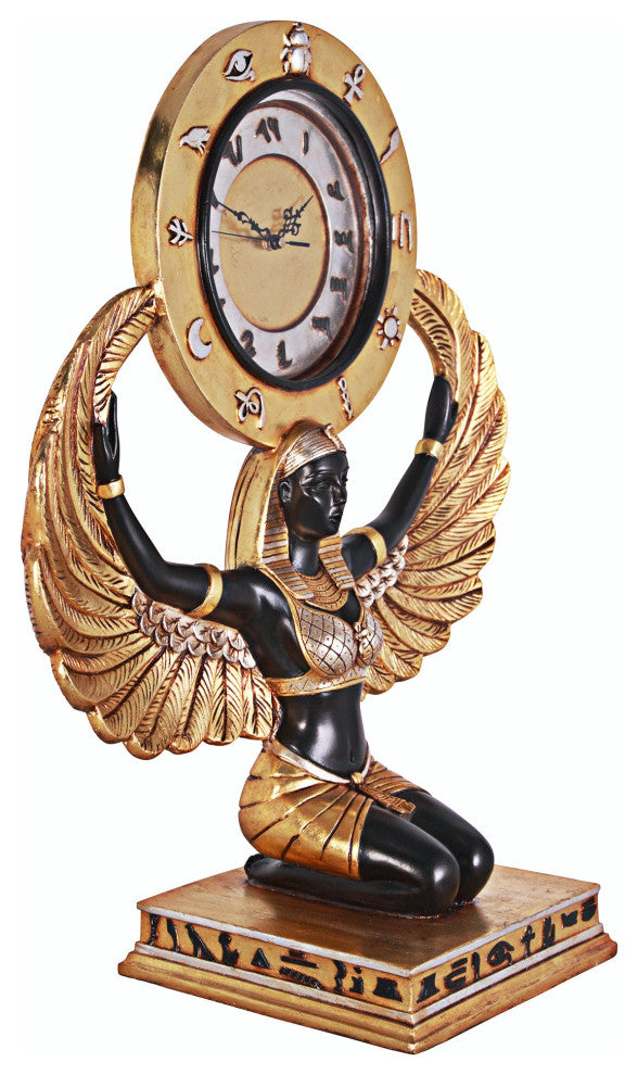 Egyptian Goddess Isis Grand-Scale Clock Statue