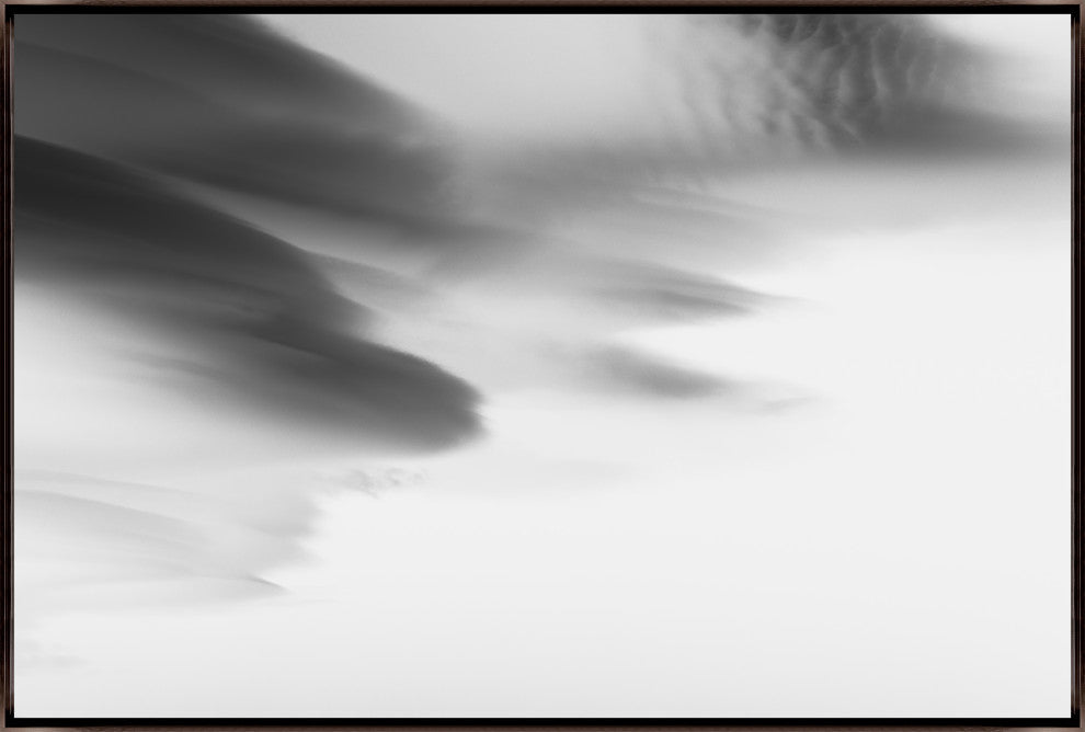 45x30 Lenticular Clouds XVI, Framed Artwork, Espresso