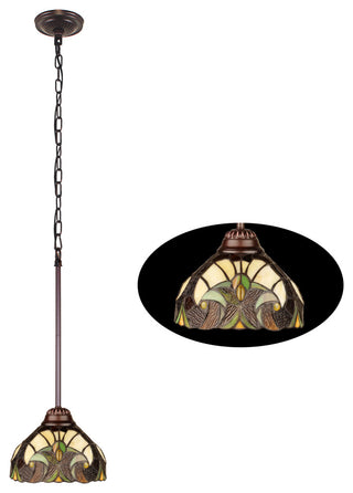 Liaison Victorian-Style 1-Light Ceiling Mini Pendant 8" Shade