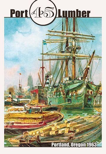 Port 45 Lumber: Portland, Oregon - Canvas Poster 20" x 30"