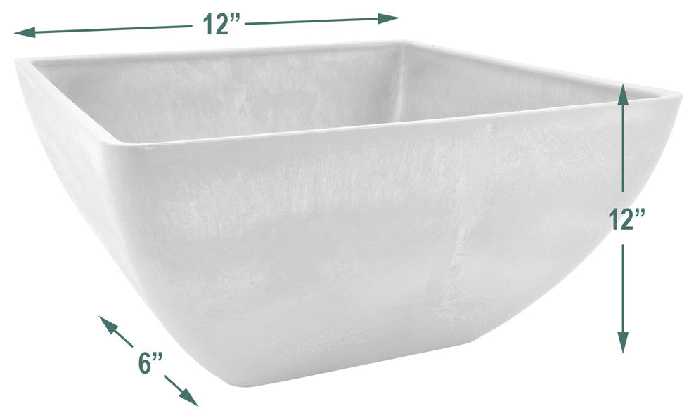 Simplicity Square Pot, Chocolate, Small
