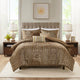 Madison Park Bella 6 Piece Jacquard Comforter Set With Throw Pillows
