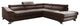 BELLA Sectional Sleeper Sofa, Brown, Right Facing