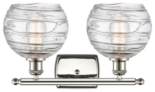 Deco Swirl Bath Vanity Light, Polished Nickel, Clear