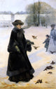 Jean Eugene Clary Winter Morning in the Tuileries Gardens Paris Wall Decal