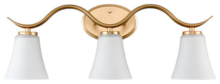 Modern Gold Bathroom Vanity Light 3-Light Milk Glass