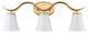 Modern Gold Bathroom Vanity Light 3-Light Milk Glass
