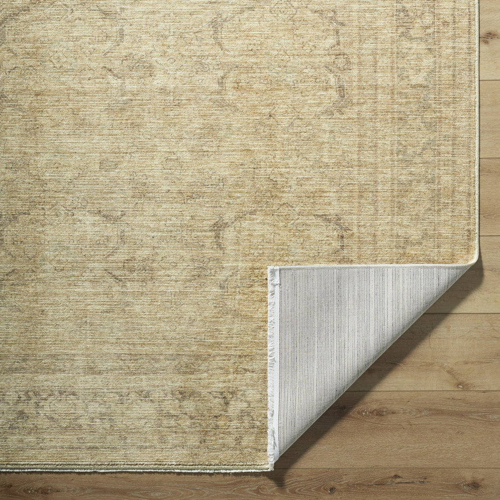 Galey Alix x Livabliss GAHU-2304 Area Rug,Dusty Sage,Ivory,Brown, Tan,6'7"x9'6"