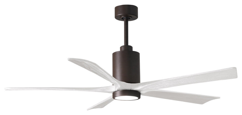 Matthews Fan Patricia-5 With Kit, Textured Bronze, 60", Matte White