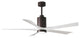 Matthews Fan Patricia-5 With Kit, Textured Bronze, 60", Matte White
