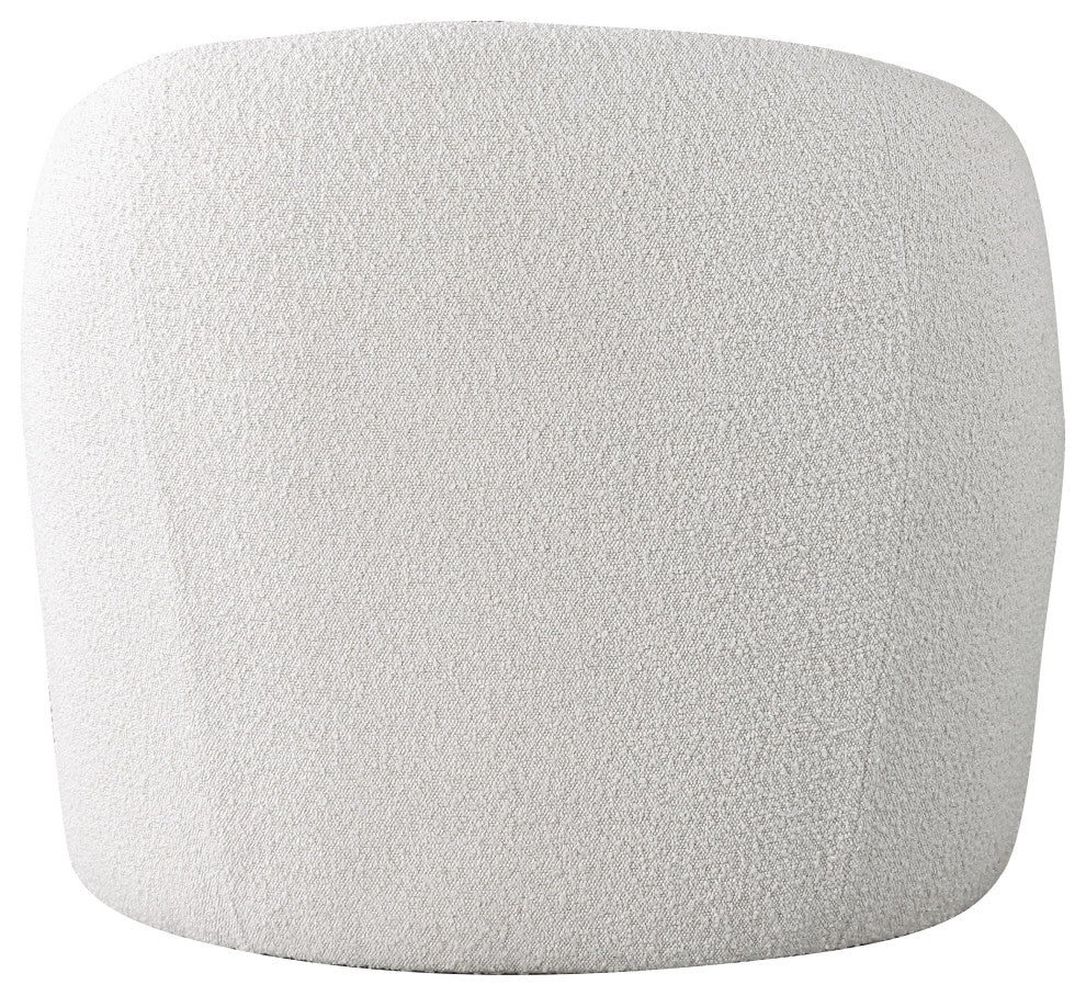 Acadia Black Boucle Fabric Accent Chair, Blue