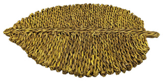 Leaf Seagrass Placemat - Set of 4, Yellow