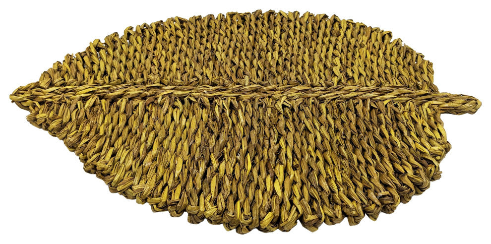 Leaf Seagrass Placemat - Set of 4, Yellow