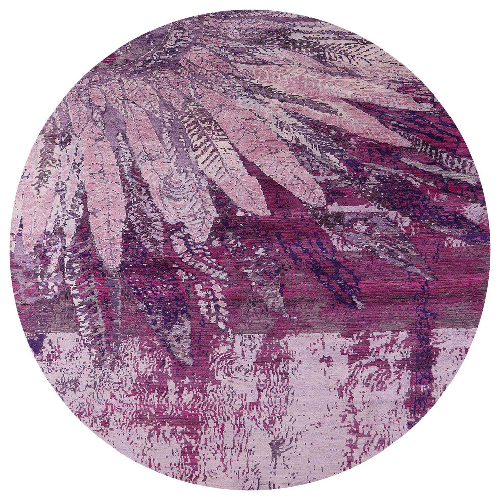 Ahgly Company Indoor Round Mid-Century Modern Area Rugs, 4' Round