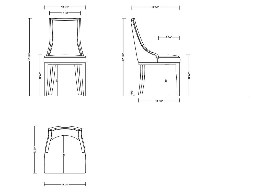 Manhattan Comfort Grand Dining Chairs, Tan, Set of 4