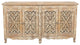 Carter 4 Door Buffet , White