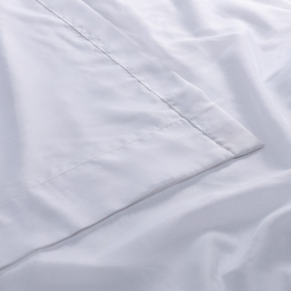 Signature Double Wide White Sheer Curtain Single Panel, 100"x120"