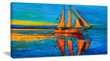 "Brown Sailing Boat" Canvas Print