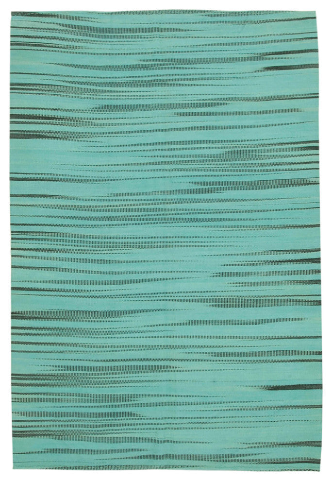 Rug N Carpet - Hand-knotted Turkish 6' 0'' x 9' 0'' Modern Design Wool Kilim Rug