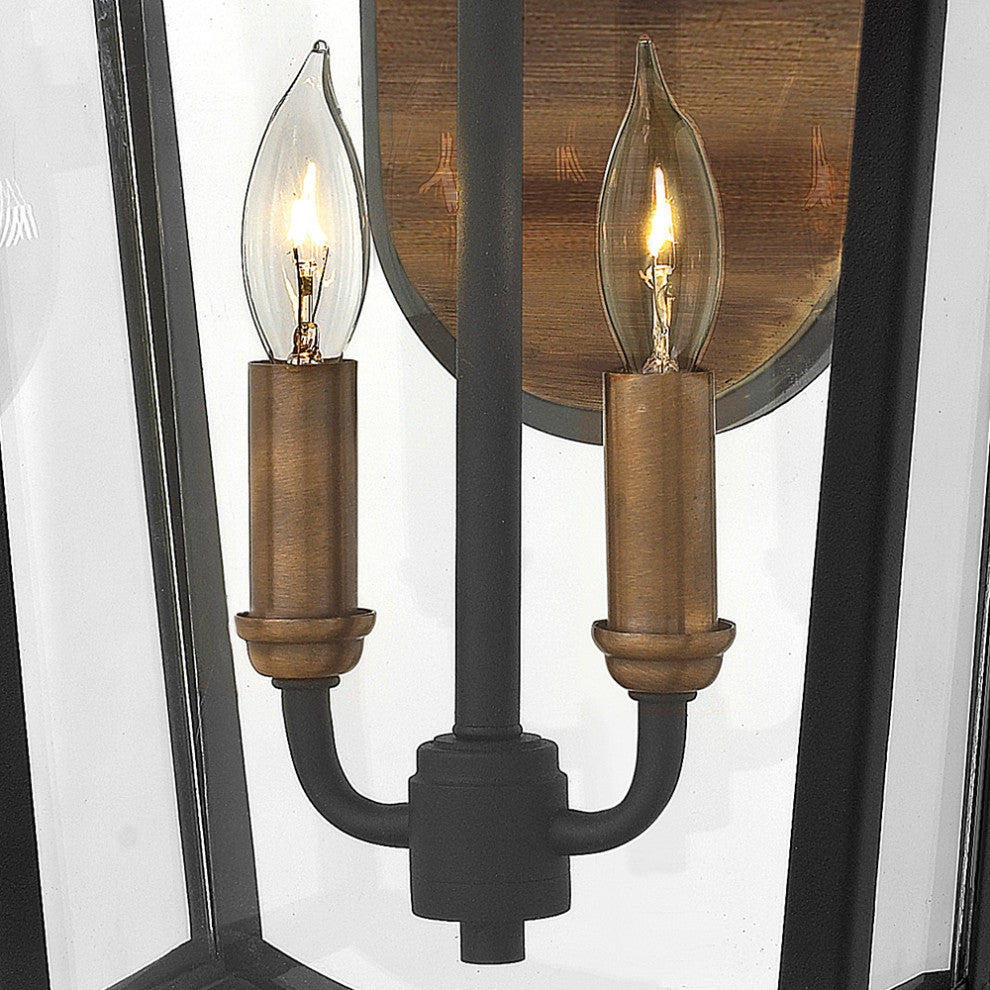 Hinkley Burton Medium Wall Mount Lantern, Black