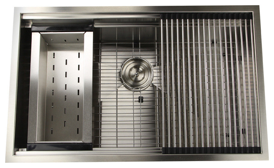 Nantucket Sinks 32'' Pro Series Large Prep Station Single Bowl