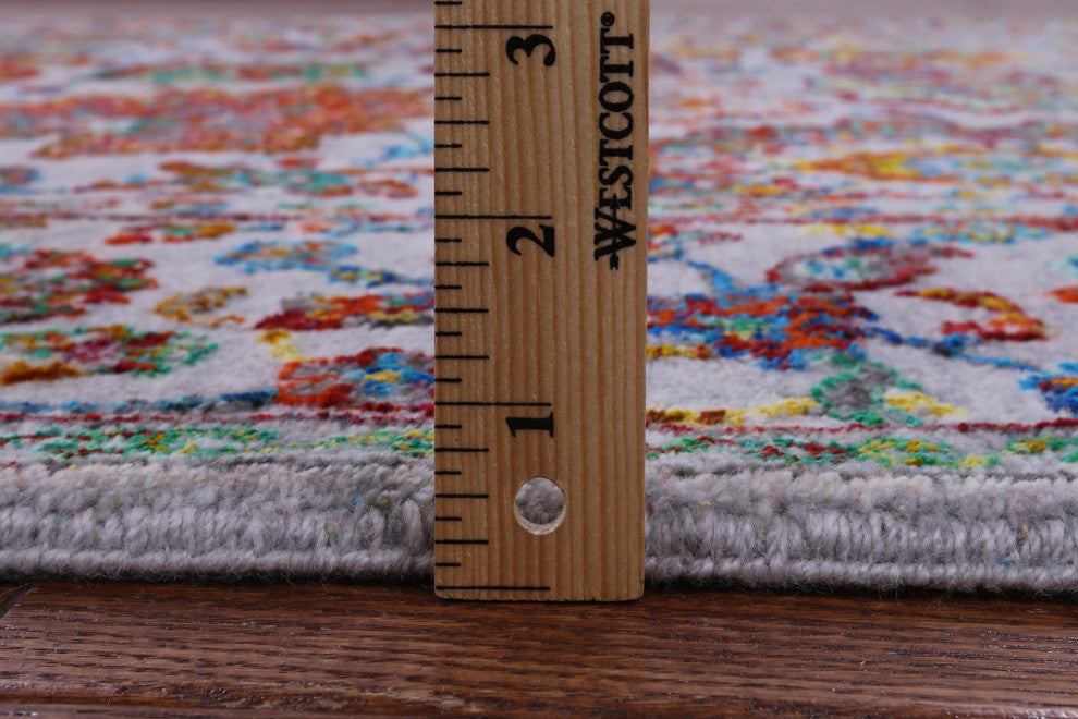 Hand Knotted Wool & Silk Persian Rug 6' 3" X 9' 1" - Q14930