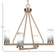 Trinity 4 Light Chandelier Shown, New Age Brass Finish, 2.5" Onyx Swirl