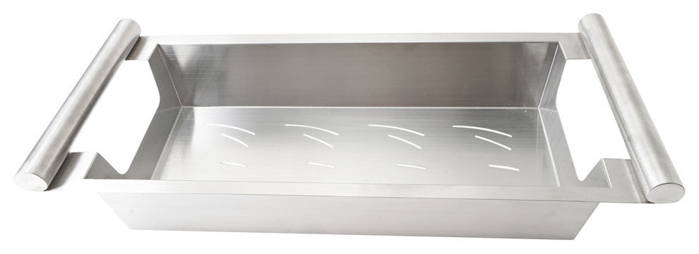 Boann Modern Kitchen Sink Colander Fits 17" Opening, Large, Satin Stainless