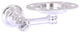 Carolina Crystal Tumbler and Toothbrush Holder, Satin Chrome