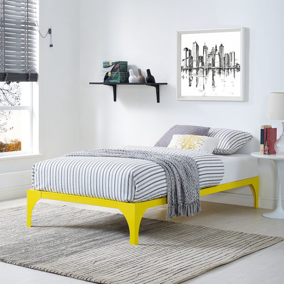 Ollie Twin Bed Frame, Yellow