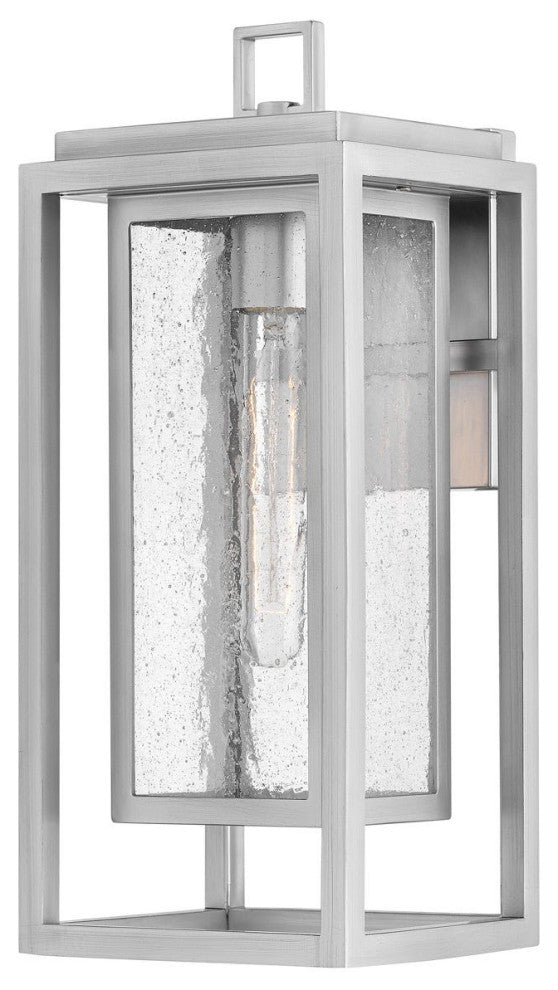 Hinkley 16" Republic Medium Outdoor Wall Mount Lantern, Satin Nickel