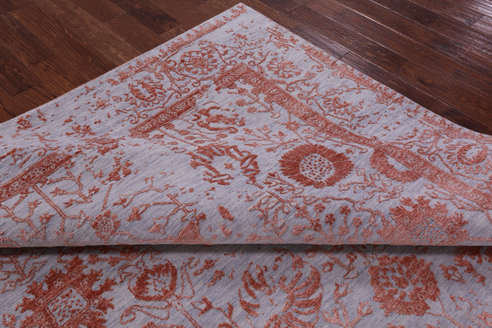 8' 0" X 9' 11" Wool & Silk Handmade Persian Rug - Q15760