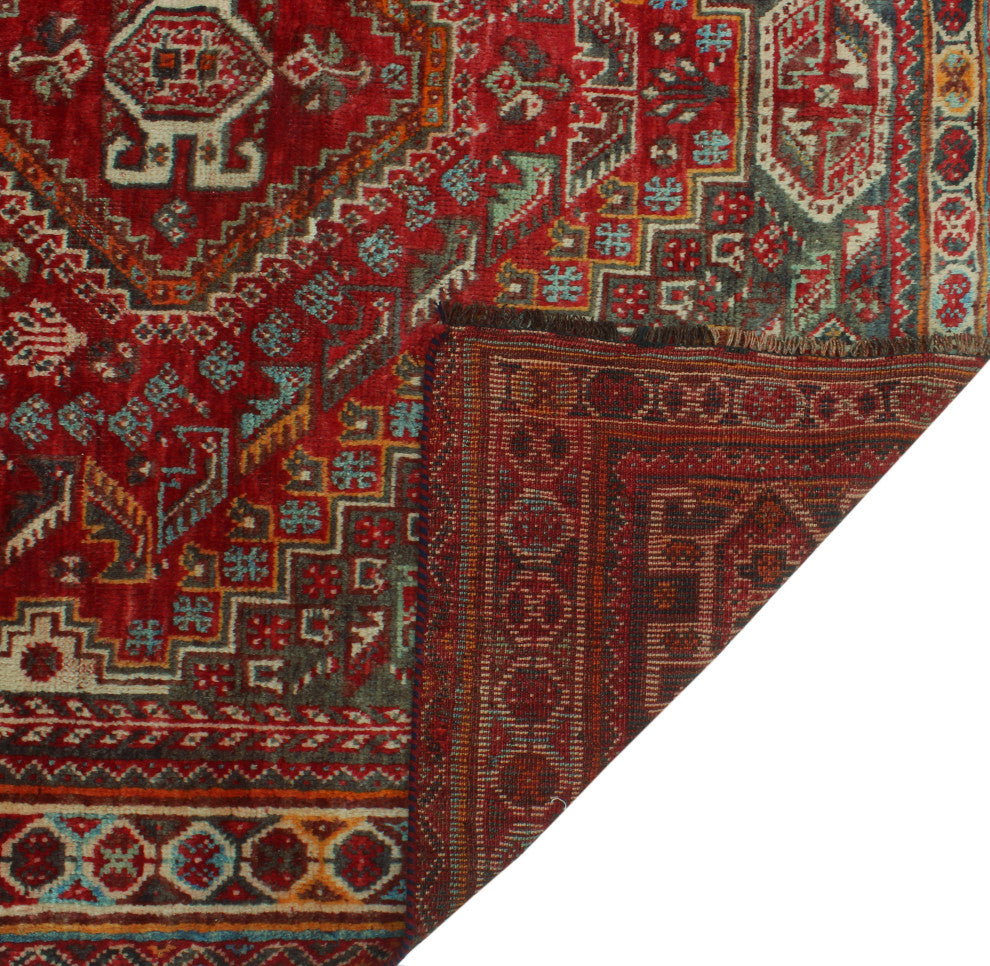 Fine Vintage Distressed Sondra Red Rug