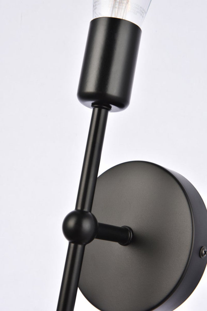 Kayla 1-Light Black Wall Sconce