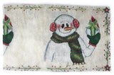 Magical Snowman Table Runner, Festive Holiday White Tapestry, 13" X 90"