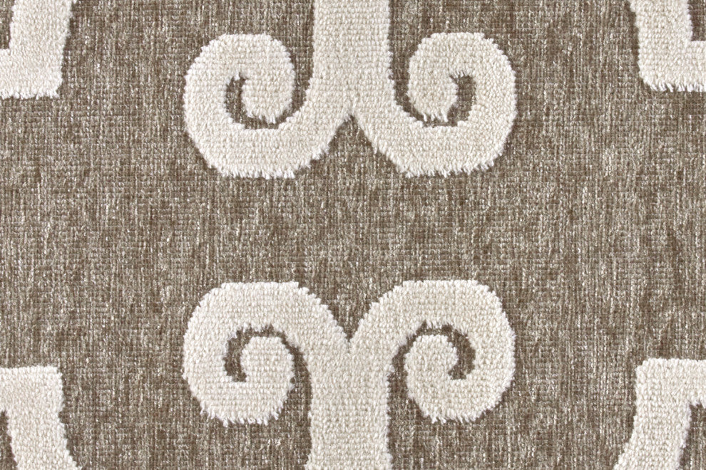 Weave & Wander Soho Zam Soft Chenille Rug, Gray/Ivory, 5'3"x7'6"