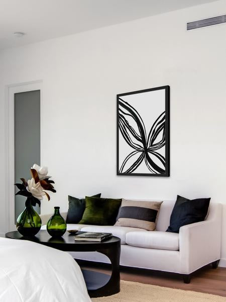 "Butterfly Petals" Framed Painting Print, 24"x36"