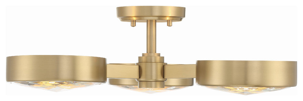 Orson 3-Light Modern Gold Ceiling Mount