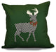 Merry Deer Pillow, Green, 16"x16"