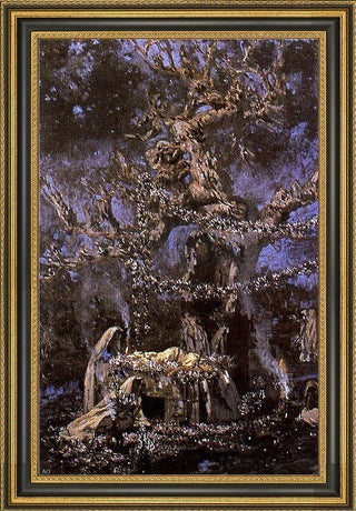 Antonio Munoz Degrain El Arbol Sagrado Framed Premium Canvas Print, 16"x24"