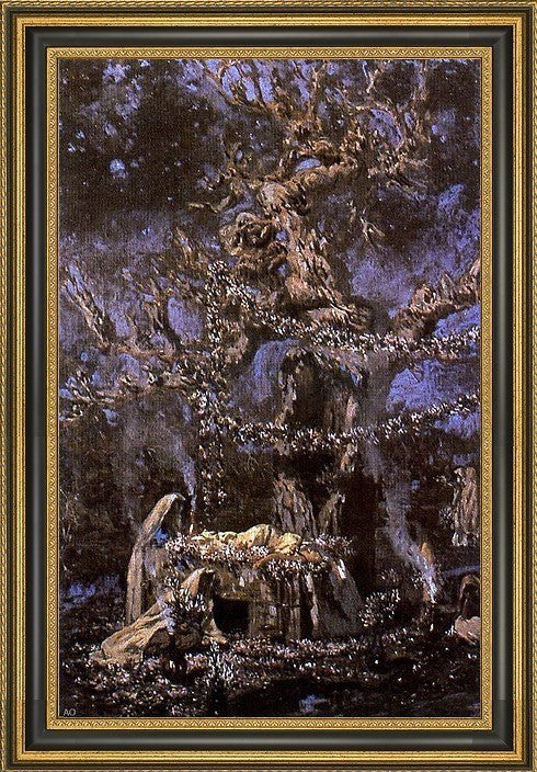 Antonio Munoz Degrain El Arbol Sagrado Framed Premium Canvas Print, 16"x24"