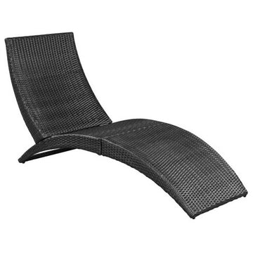 vidaXL Sun Lounger Black, Cream White