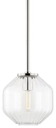 Bennett 1-Light A Pendant Polished Nickel Finish Clear Glass