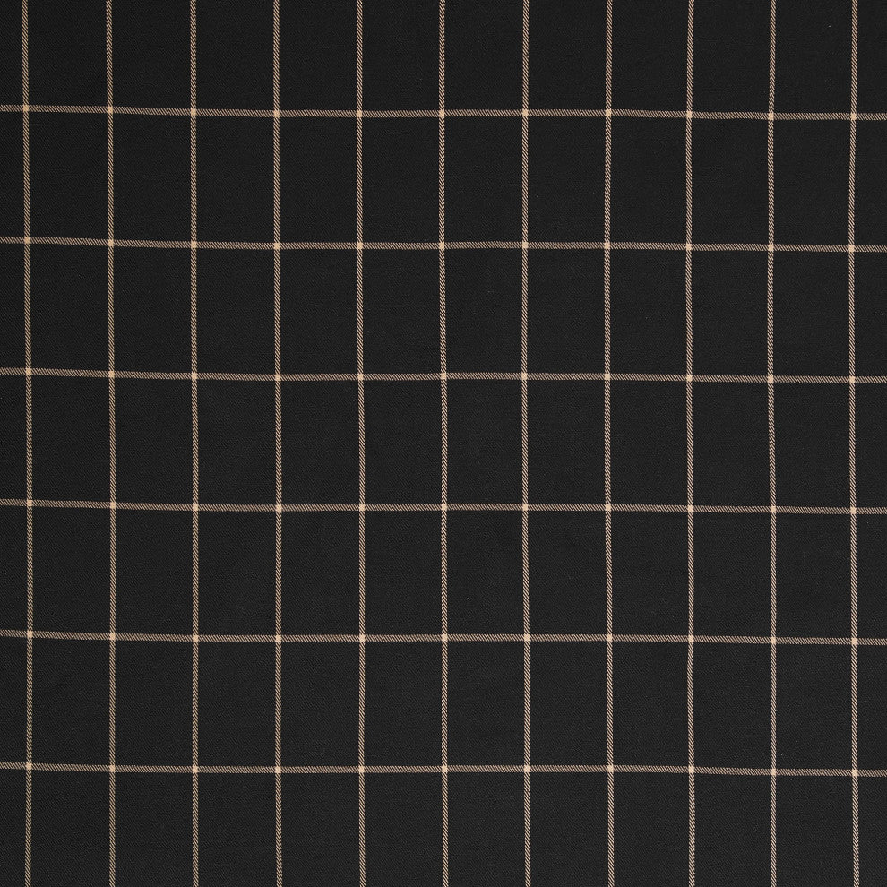 Windowpane Plaid Duvet Cover Set, 3PC, Black, Super King