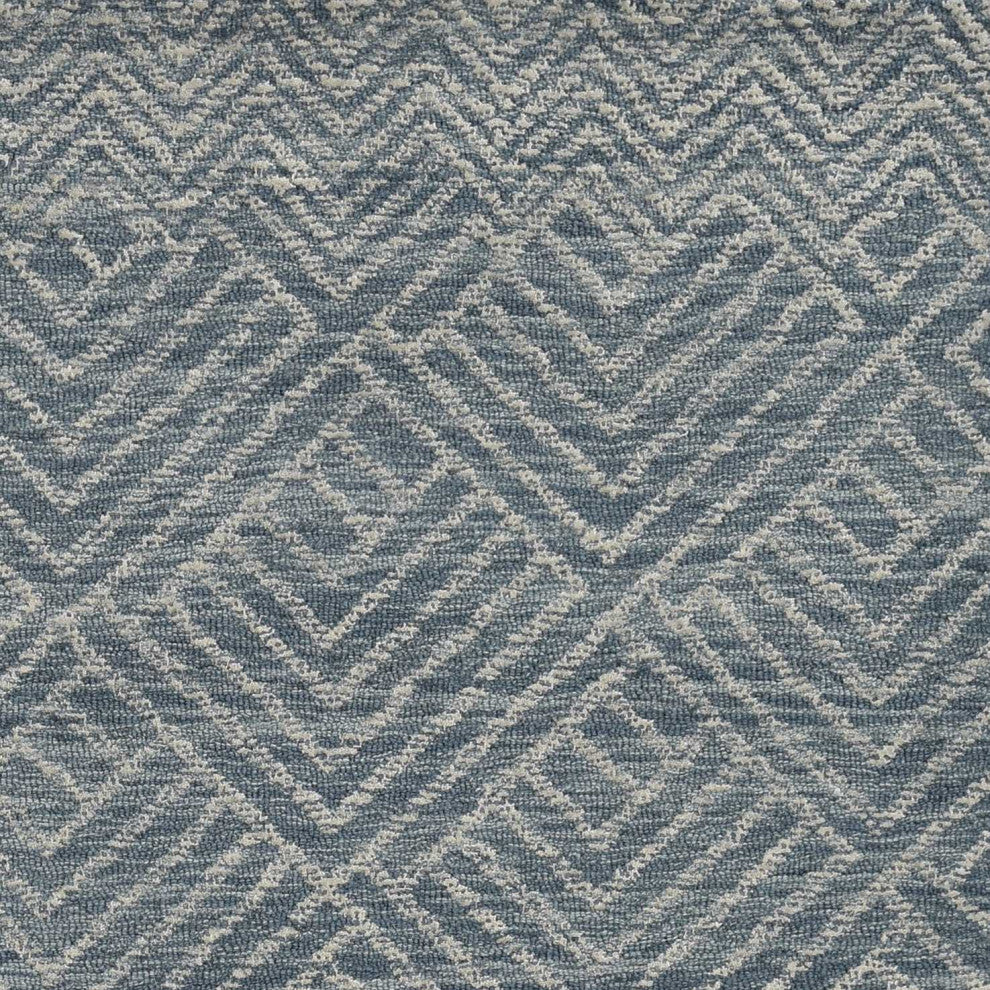HomeRoots 96" X 132" Denim Wool Rug