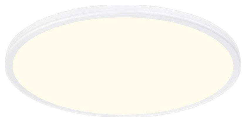 WAC Lighting Geos 1-Light LED Round Low-Profile Flush Mount in White