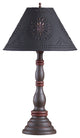 Davenport Lamp in Espresso and Salem Brick Stripe with Shade