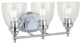 Marais Metal/Glass LED Vanity Light, Chrome, Width: 22.25"