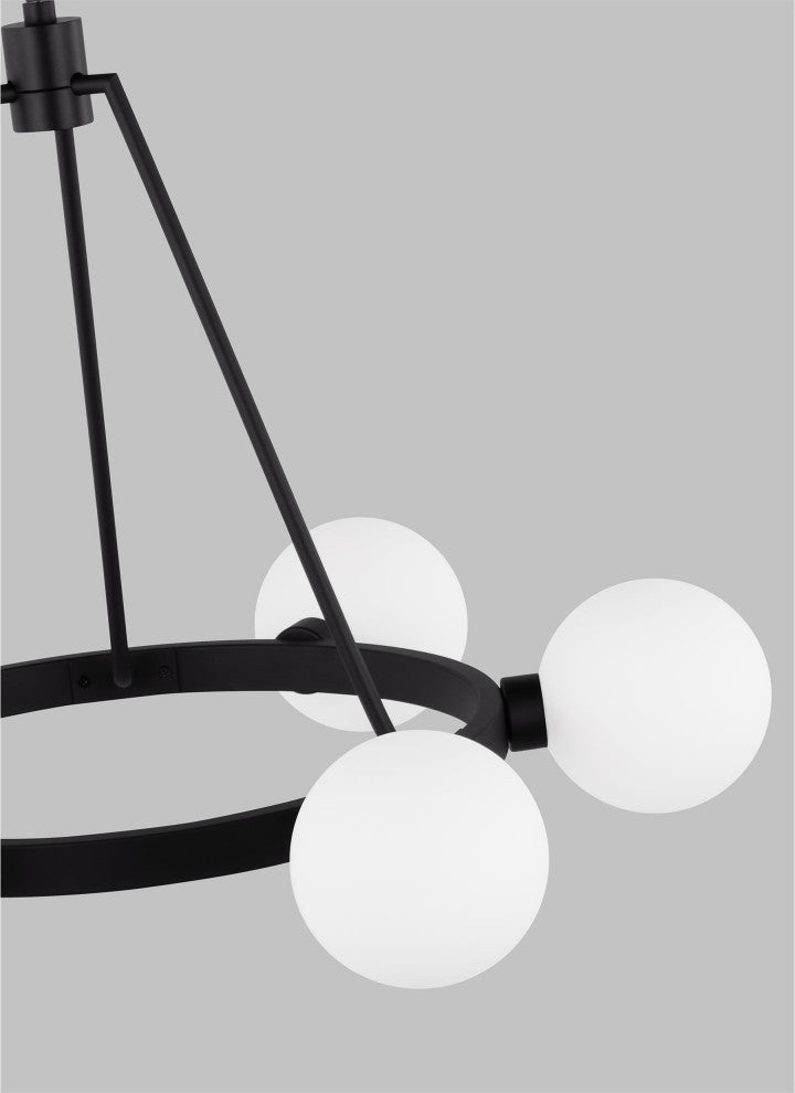 Clybourn Six Light Chandelier, Midnight Black