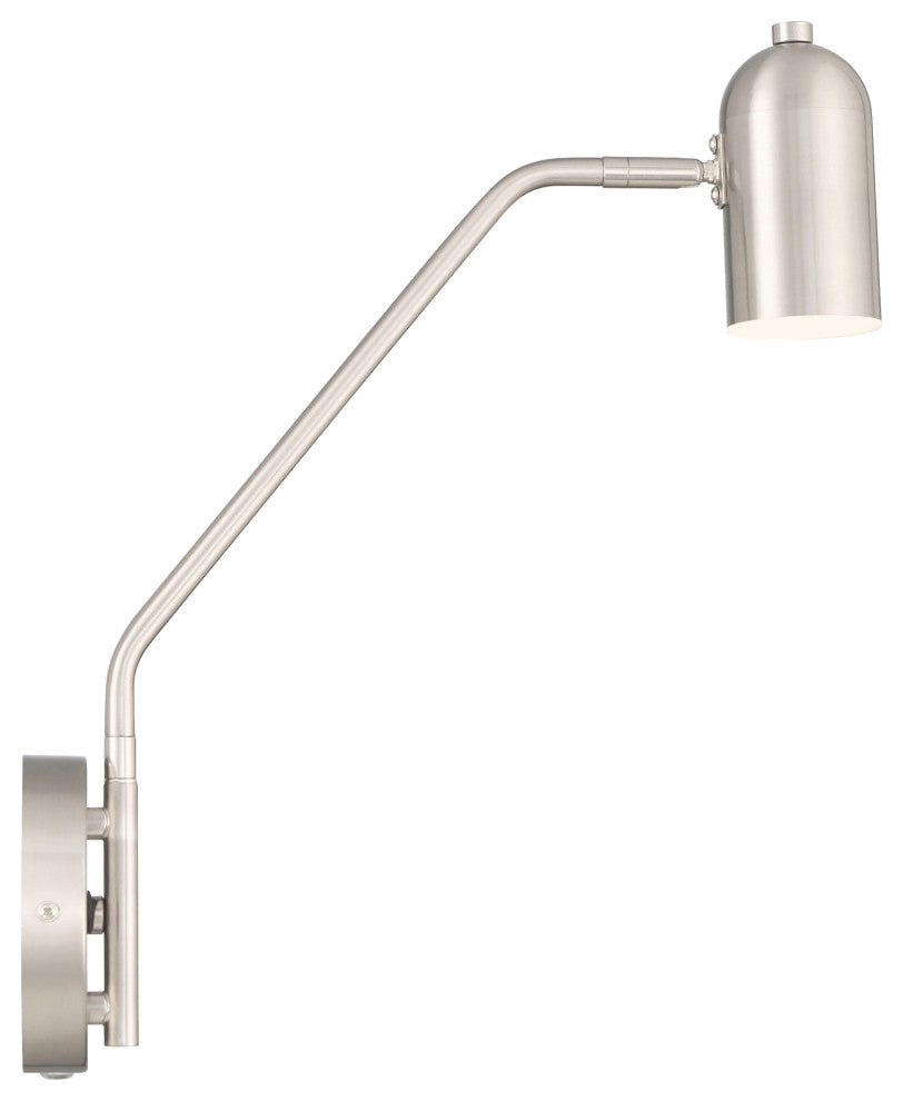 Aalto LED Reading Light, Dedicated LED, Brushed Steel